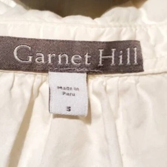 Women's *Garnet Hill* White Long Sleeve Shirt - Small - Made in Paris A+ Quality - Picture 4 of 6